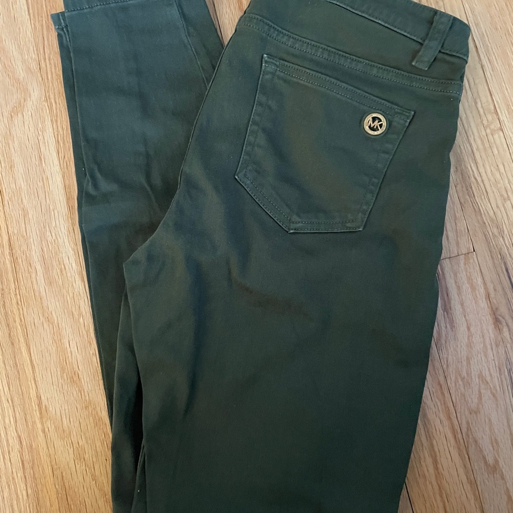 Michael Kors Army Green Skinny Jeans